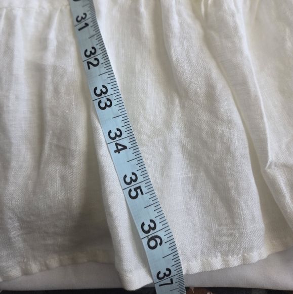 (NWOT) Magaschoni White 100% Linen Maxi Dress - Picture 5 of 6